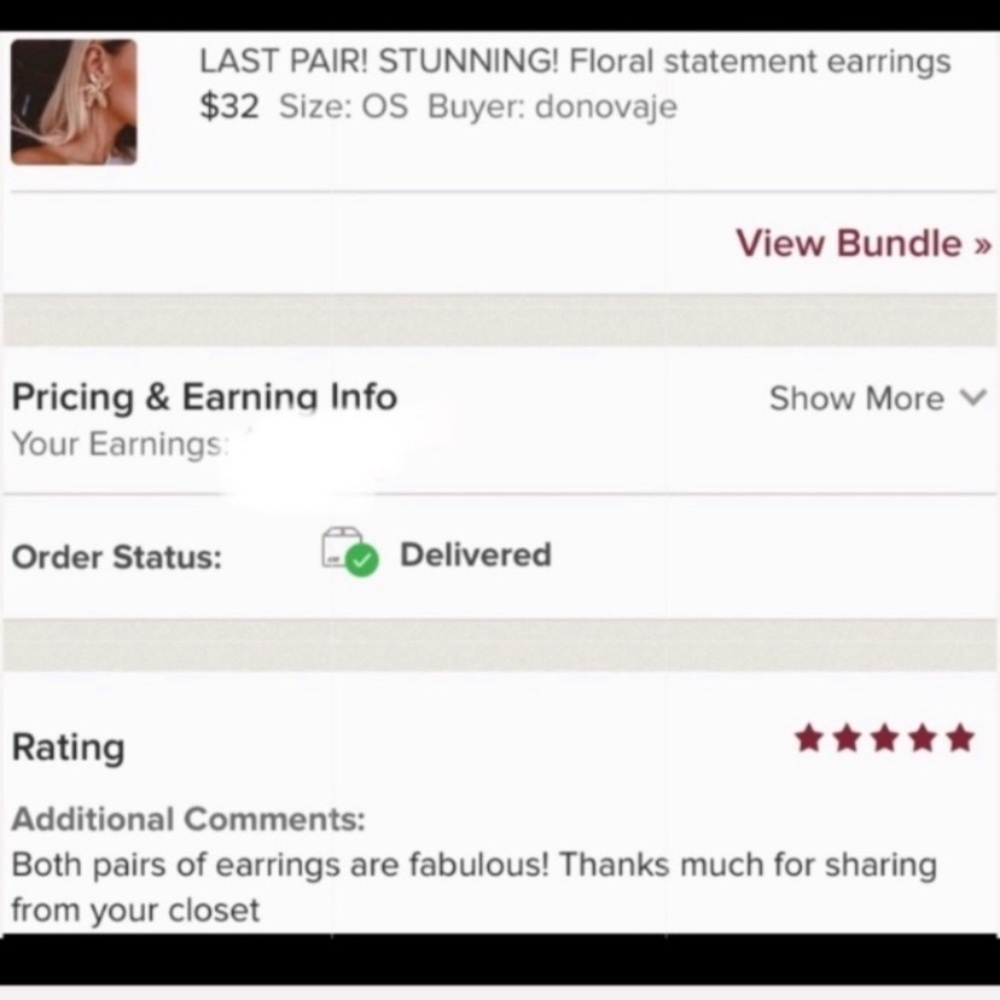 ✂️Final PRICE✂️NWT Gold floral statement earrings - Picture 5 of 6
